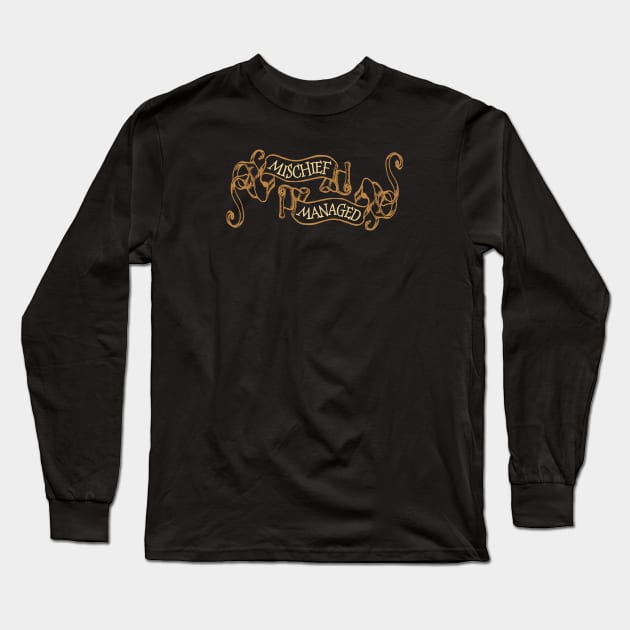 Unofficial PotterHead, Mischief Managed Long Sleeve T-Shirt by DrPeper